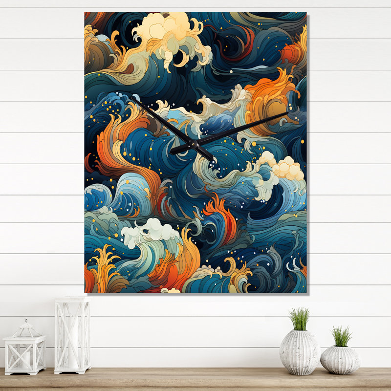 Jasonanthony - Horloge murale moderne abstraite, Moyen