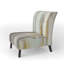 Fauteuil de chambre rembourré en velours argenté et jaune Birch Forest