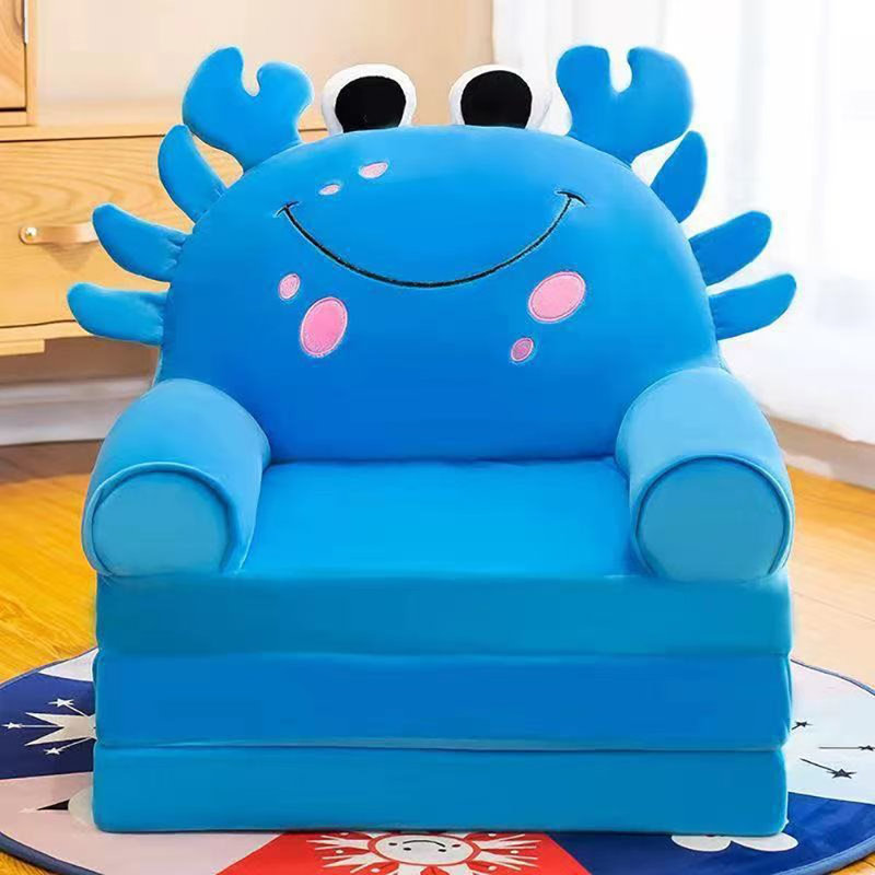 Canapé-lit pour tout-petit 3 en 1, Crabe bleu