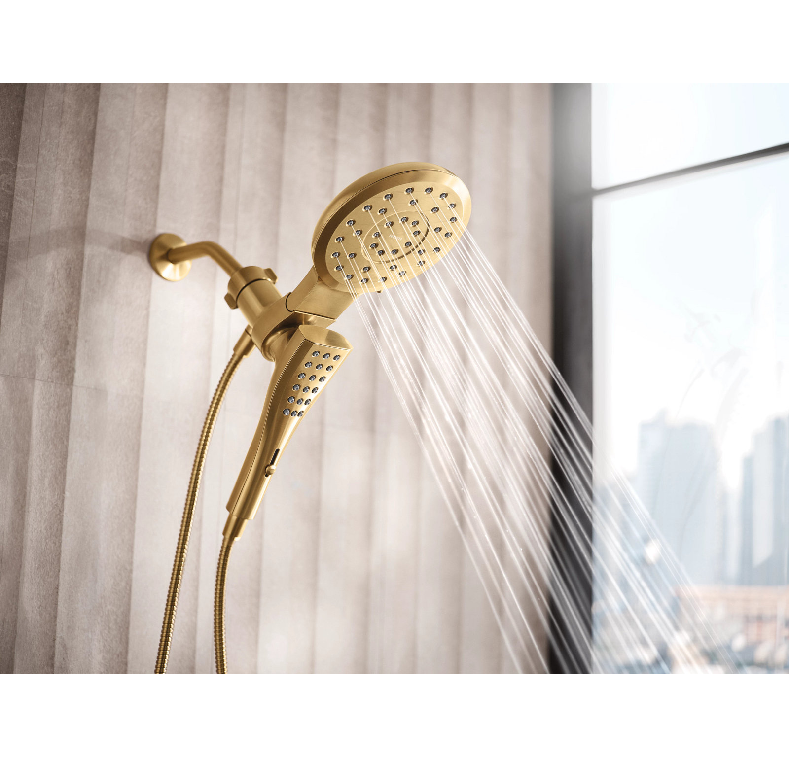 Verso 7" Eight-Function Hand Shower, Brushed Gold, 2.5 GPM