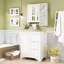 Meuble-lavabo avec lavabo, 3 tiroirs, tablettes réglables-105587675
