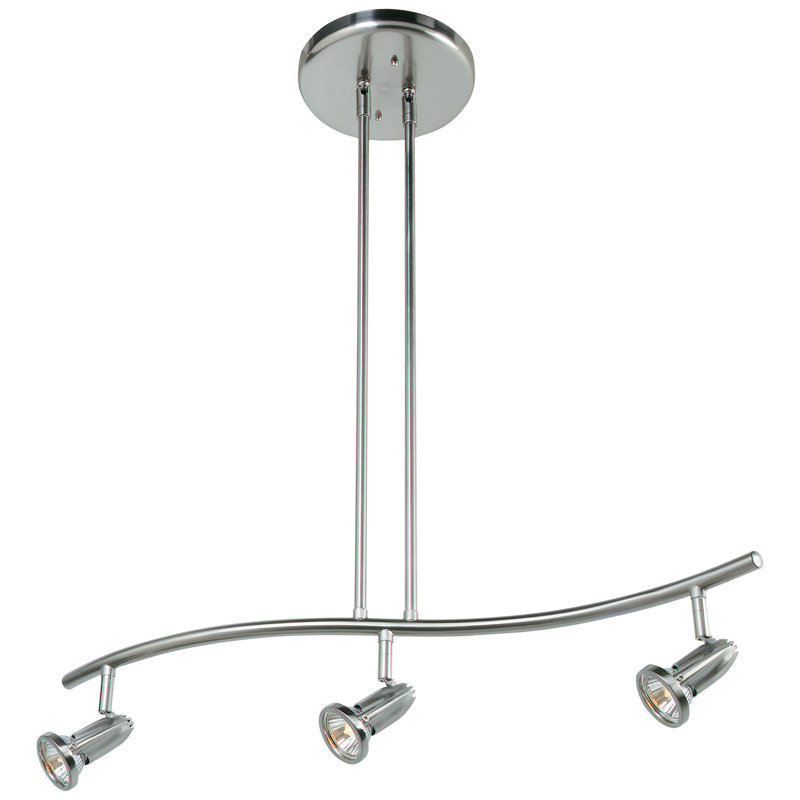 Gaskin 7.5'' 3 -Light Fixed Track Track Kit with Dimmable and Adjustable Head