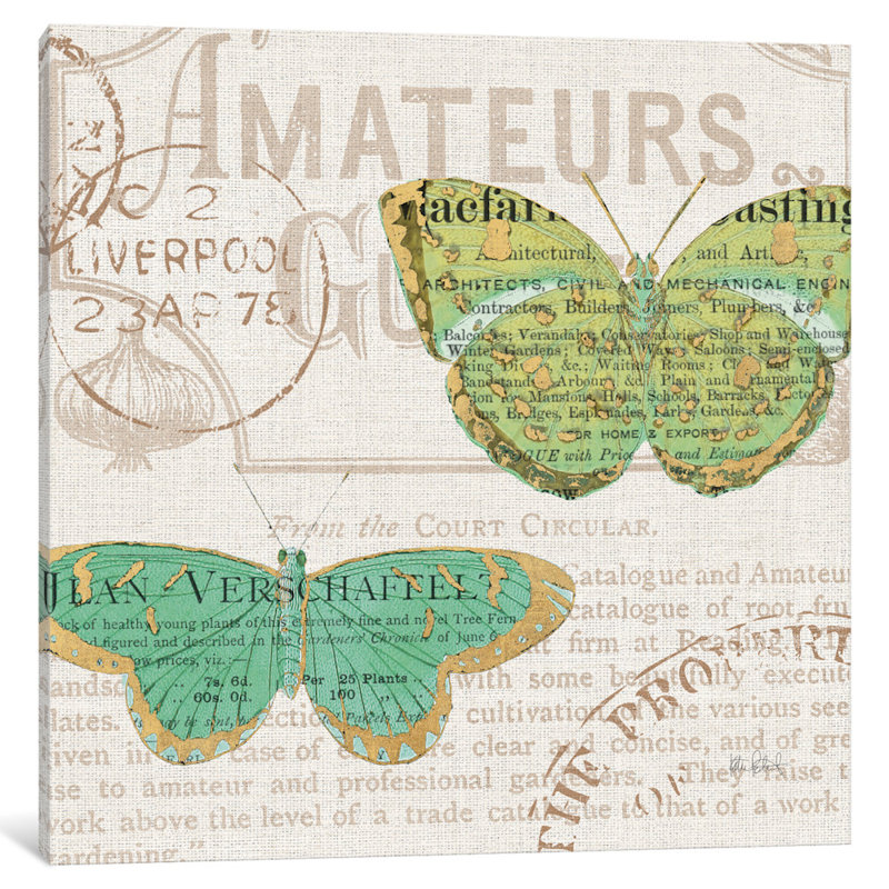 «Bookshelf Botanical IX», impression sur toile, H 12 po x l 12 po x P 1,5 po, Toile tendue, Pas de tapis