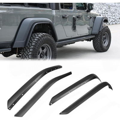 Front & Rear Fenders Compatible With 2020-2024 Jeep Wrangler Gladiator JT Mojave & Rubicon, Off-Road Wheel Fender Liner Set 4 Pcs(Only Fit High Clearance Fender Flares)