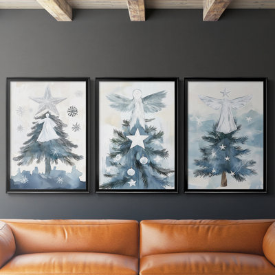 Christmas Holiday Art CXLIV - Toile tendue avec châssis sur mesure - 3 pièces