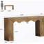 Console Stable Rustic avec un bord ondulé distinctif et une utilisation polyvalente, idéale pour les espaces de vie élégants et fonctionnels.-849649693