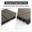 Carreaux de terrasse en bois et en plastique composite, ensemble de 20, emboîtables, durables, imperméables, pour une utilisation intérieure et extérieure, 12 po x 12 po-114650034