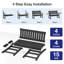 Banc d'extérieur 56,3 po avec bancs de jardin 2 places et 2 porte-gobelets-988340676
