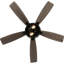 Ventilateur de plafond industriel encastré de 132 cm (52 ​​po) noir mat avec kit d'éclairage et télécommande, moteur CC réversible à 6 vitesses, pour salon