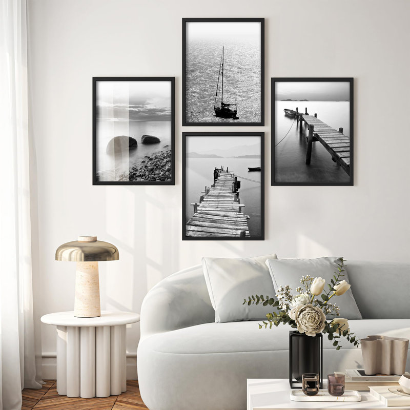 "Photographie nautique en noir et blanc", Noir, H 16 po x l 12 po