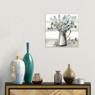 " Farmhouse Cotton Tin Pitcher " Painting
