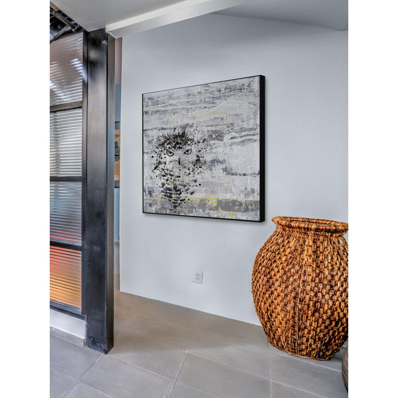 « colère hibou », reproduction d’art sur toile encadrée, H 48 po x l 48 po x P 1,5 po