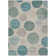 Machine Washable Indoor/Outdoor Xhevrie Teal Rug