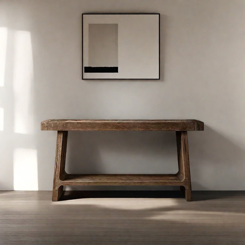 Console campagne rétro, 29.92" H x 55.12" W x 15.75" D