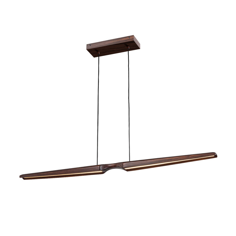 Dakota 42-In Linear Pendant, Dark Brown