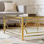 Table basse 33,5 "carrée en verre-1769032422