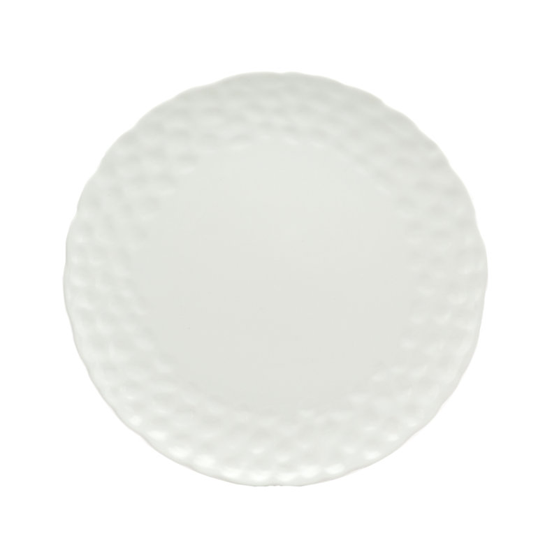 Assiette à salade en marbre rouge vanille 8,25 po