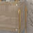 Modern Rectangular Champagne Solid Wood Sideboard
