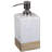 Corban Natural Marble and Mango Wood Liquid Soap Dispenser with Stainless Steel Pump