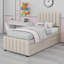 Lit simple avec lit gigogne escamotable et 3 tiroirs de rangement en dessous, lit plateforme simple tapissier en lin-1227497294