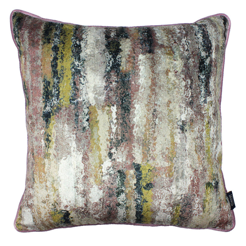 Mccraw Striped Square Scatter Cushion Cushion Cover, 30cm H x 50cm W x 1cm D, Blush Pink