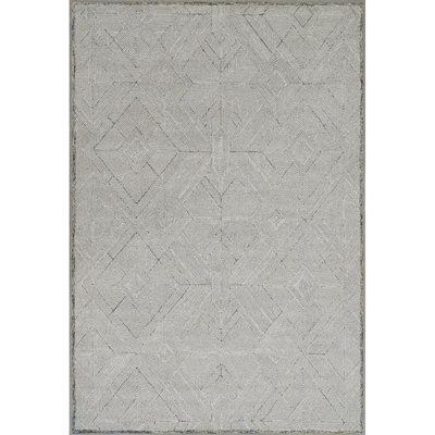 Pinnacle Hand-Tufted Wool Area Rug Geometric Stripe