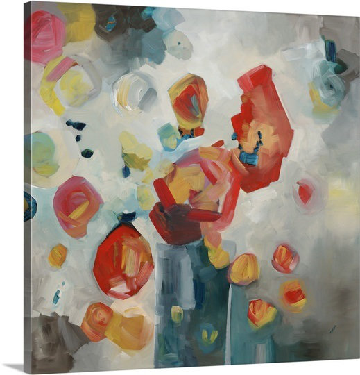 «Deconstructed Bouquet» par Brittlynn, reproduction d'art sur toile, H 30 po x l 30 po x P 1,5 po