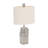 Indeigh Table Lamp Resin Polyresin Geometric Stacked Block Design 22" Gray Non-Woven Fabric Shade Bedroom Living Room Office