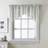 Salerna Striped Swag 54'' W Window Valance in Gray
