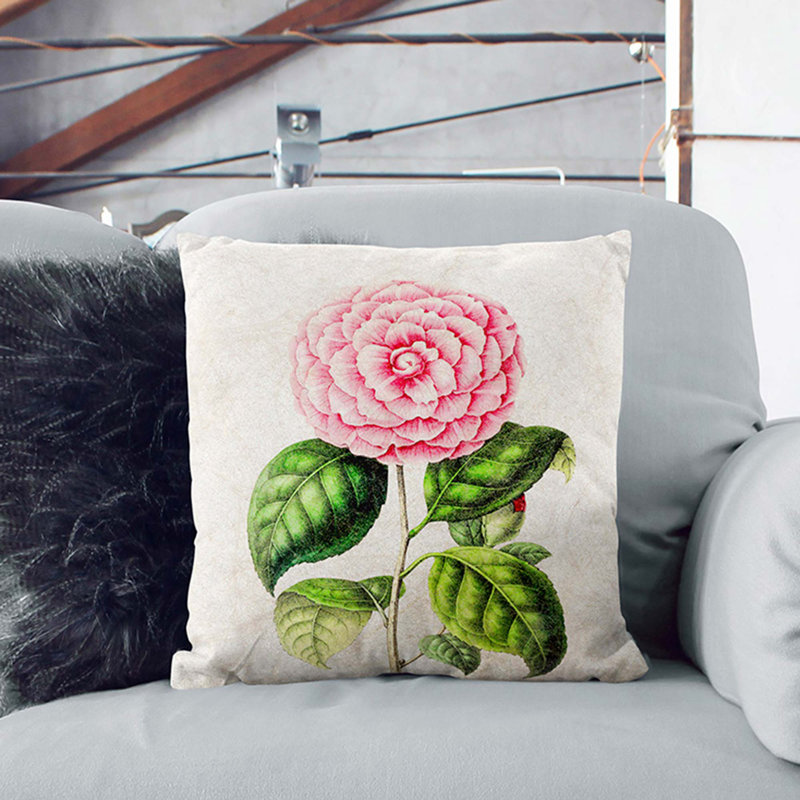 Square Throw Cushion, 40cm H x 40cm W x 15cm D, White