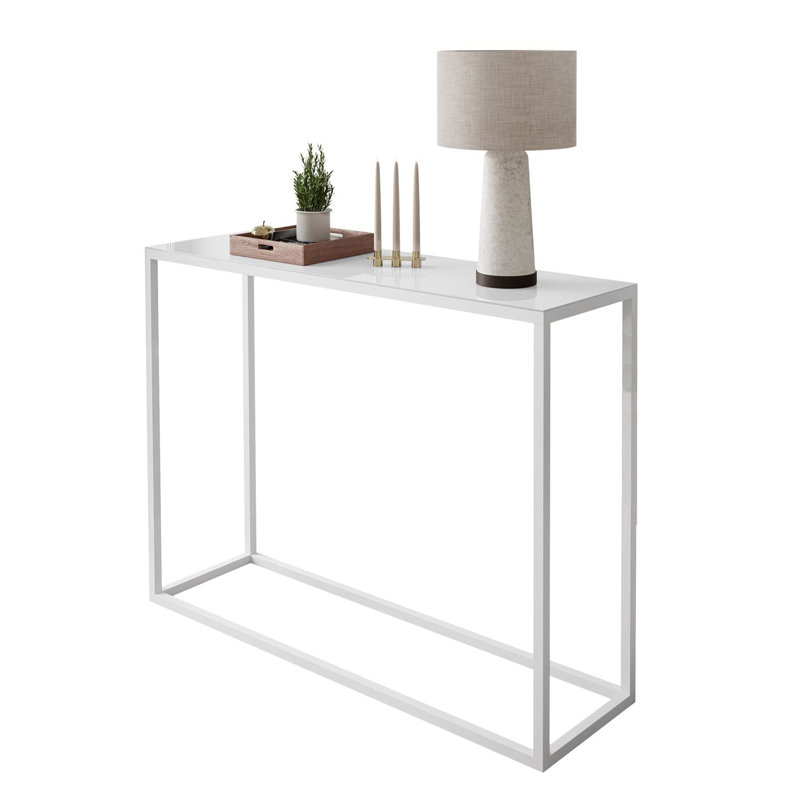 Calexico Console Table, 79cm H x 100cm W x 30cm D, White, White