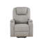 Fauteuil inclinable en chenille gris clair avec lève-personne électrique et massage
