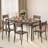 Ymani 7-Piece Rectangular Dining Set with Metal Frame and Storage Rack-1166473291-1166473290