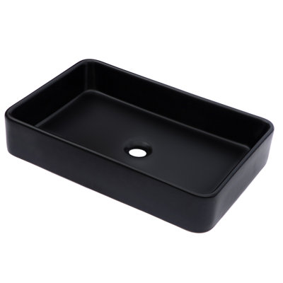 GAWEZA 16'' Ceramic Rectangular Bathroom Sink
