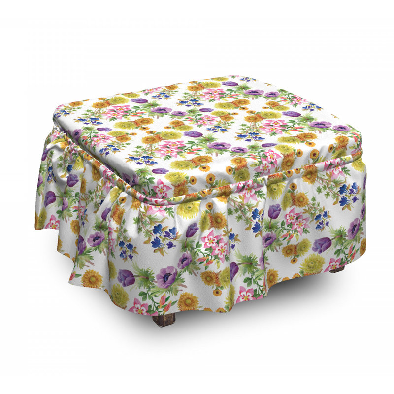 Housse pour repose-pieds romantique art