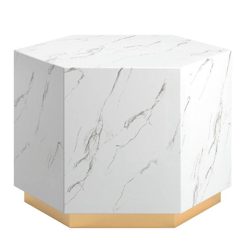 Tables gigognes 2 pièces Roman Block, Blanc