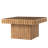 Modern Square Fluted Solid Wood Coffee Table