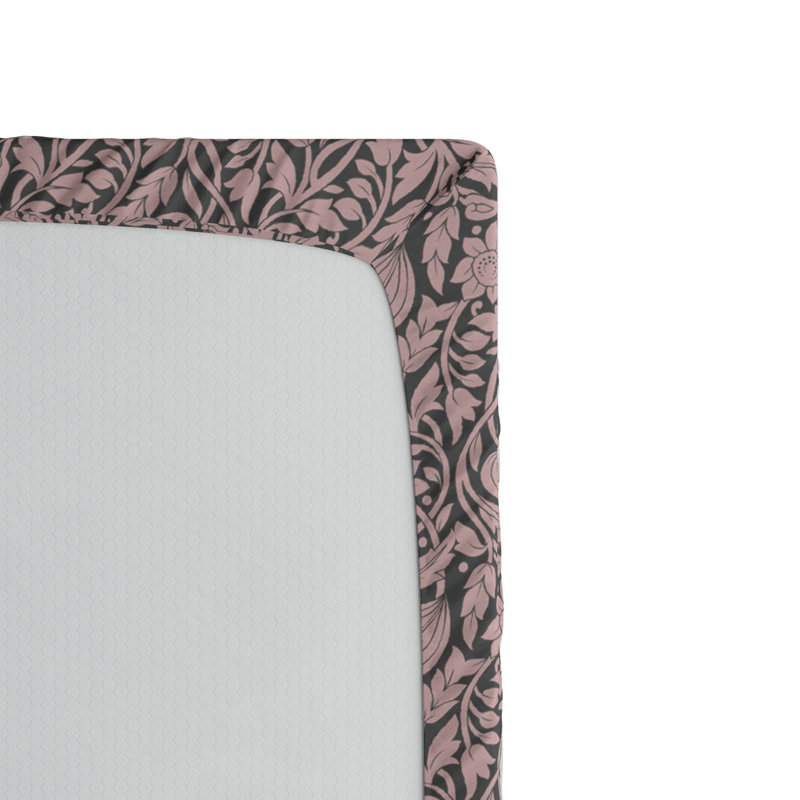 Microfiber Floral Fitted Sheet, Queen Fitted Sheet