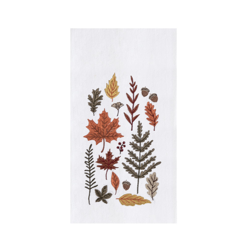 Serviette d'automne automnale tissée Harvest Leaves