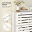 Armoire à chaussures avec tablettes réglables blanc