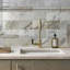 Grandis 12" x 2" Marble Chair Rail Tile Trim in White