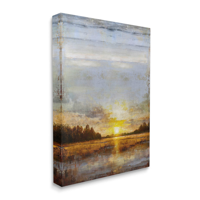Art mural sur toile, "Weathered Sunset Nature Scenery" par Eric Turner, H 20 po x l 16 po x P 1,5 po