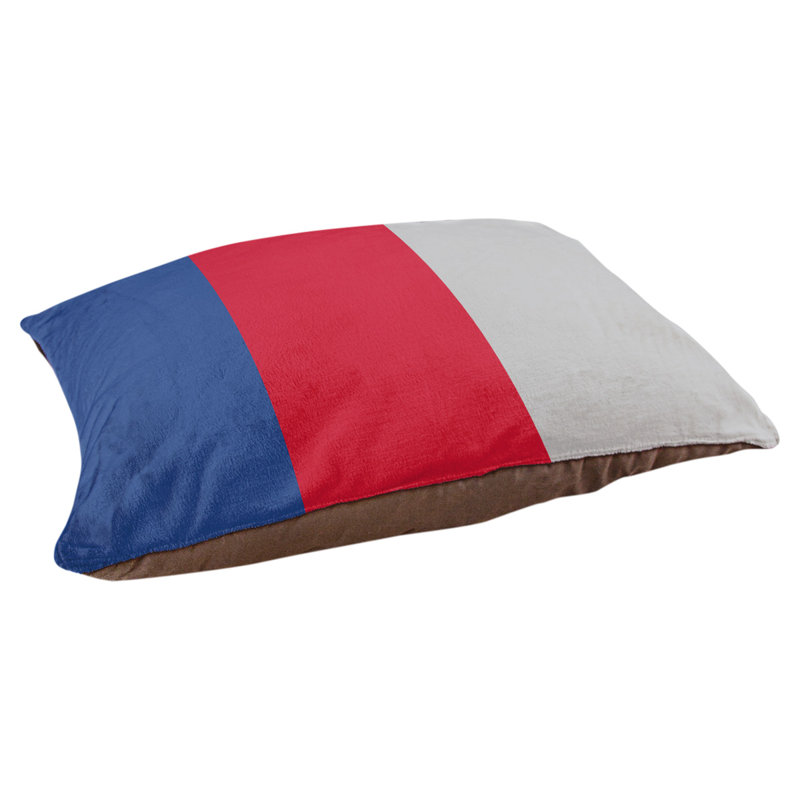 Coussin Designer, Moyen (L 30 po x l 40 po), Bleu royal / rouge / gris