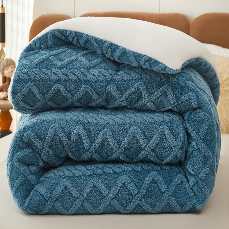 Ensemble d'édredon 2 pièces Warm and Thick, Bleu