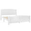 Grand lit plateforme avec structure en bois massif, lattes robustes et structure solide, sans sommier tapissier, blanc-224132412-224132402