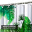 Rideau de douche à motif de feuilles de palmier tropical avec 12 crochets-1758941114