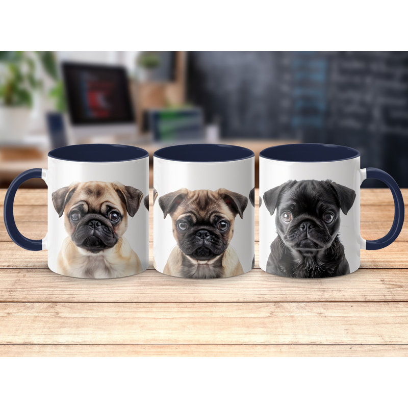 Ceramic Coffee Mug, 3, Navy