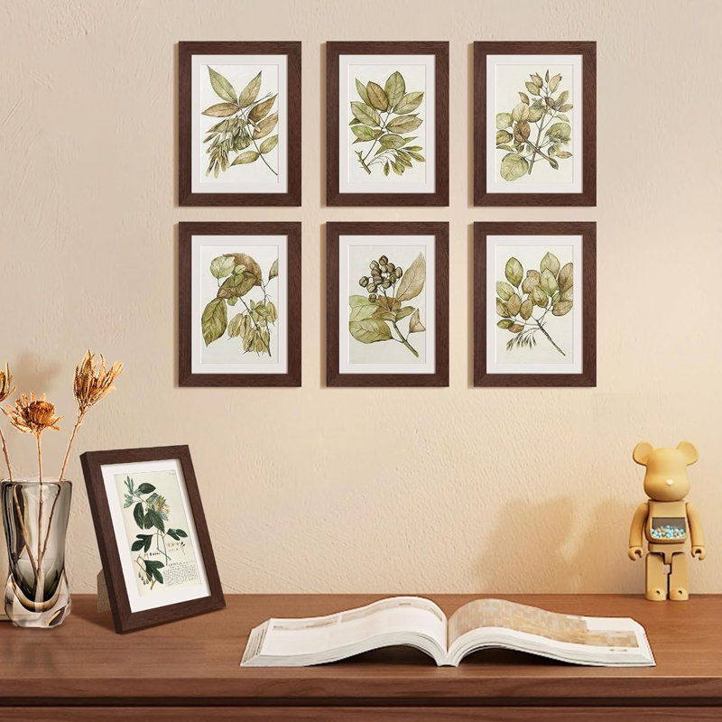 Set Of 10 Brown 5x7 Picture Frames