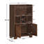 Chariot de cuisine avec armoire de bar en bois d'hévéa