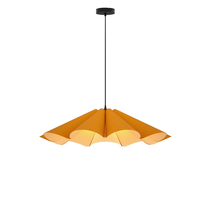 Delfina 1-Light Single Pendant, Ocher, 8.3" H x 31.5" W x 31.5" D